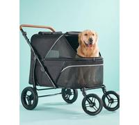 Zoosky Cochecito grande para perros, hasta 110 libras, cochecito grande para mascotas múltiples