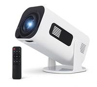 ZOOTEALY Mini proyector 4K compatible con WiFi y Bluetooth, proyector de películas portátil, giratorio de 270°, 200 ANSI, corrección trapezoidal automática, proyector de video funciona con teléfono
