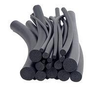 ZOOWMRALK Cordón de silicona sólido, tira sellado, barra espuma negra esponja redonda, ajuste junta goma 2,3mm-26mm, 1 Uds(13mm 1m)