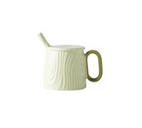 ZOOWMRALK Taza de cerámica, taza, pareja café y té color sólido for el estado ánimo dopamina, tazas(Green)