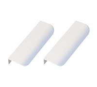 ZOOWMRALK Tiradores invisibles, tiradores de cajón blancos, puerta armario, 2 uds., cocina, for muebles dormitorio, armarios, gabinetes, aleación aluminio(Length 800mm)