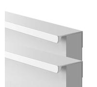 ZOOWMRALK Tiradores invisibles, tiradores de muebles blancos cálidos, armario cocina, 2 uds., cajones aluminio for puertas gabinete, con tornillos(Length 150mm)