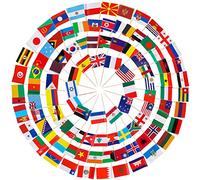 Zopeal 100 Banderas de Palillos de Dientes de Países Surtidos Mini Palos con Banderas Estampados de Doble Cara Palillos con Bandera Mundial para Cócteles Alimentos Tartas Fruta Eventos Deportivos