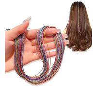 ZOPJUMA 30 Pcs Colorido Hebras Pelo De Oropel, De Cuerdas Para El Cabello Extensiones De Pelo Oropel Party Highlights Hilos De ExtensióN De Pelo Hilo Hilo Trenzado Cinta De Alambre Para NiñAs Mujeres