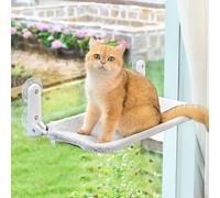 Zoratoo Percha de ventana inalámbrica y plegable para gatos con marco de metal y funda reversible lavable, cama hamaca para gatos, 4 grandes ventosas para gatos y gatitos de interior (cama para gatos,