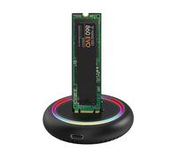 Zoravson Caja Ssd Nvme, pequeño y ligero, M.2 Nvme y Sata USB C Ssd adaptador de estación de acoplamiento, USB 3.1 Gen 2 10gbps chip potente disco duro externo
