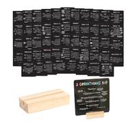 ZoraYorce 52 tarjetas de oración con soporte de madera, tarjetas inspiradoras, escritos decorativos, tarjetas positivas, estudios bíblicos motivacionales, suministros