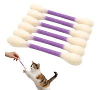 ZoraYorce 6 juguetes interactivos para gatos con hierba gatera, juguetes para masticar, cuerdas dentales, control del aburrimiento, duradero, para gatos
