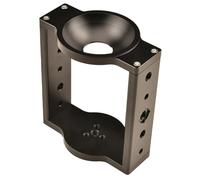 ZoraYorce Adaptador semiesférico plano de 65 mm de 75 mm para cuenco, convertidor, elevador, aleación de aluminio, adaptador de cuenco de bola, capacidad de carga de 10 kg, agujeros de rosca de 1/4