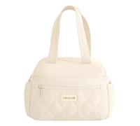 ZoraYorce Bolsa de almuerzo gruesa con aislamiento térmico, bolsa acolchada para lonchera, bolso bento (beige)