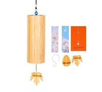 ZoraYorce Campana de viento de bambú natural, buen regalo para amigos de la familia (acorde C)