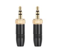ZoraYorce Conector de audio de 3,5 mm con rosca hembra M6, conector de metal para auriculares estéreo, conector de 3,5 mm, cable de audio de 1/8 pulgadas, para Sony UWP-D21 UWP-D22 para micrófono