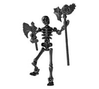 ZoraYorce Figura de esqueleto miniesqueleto con movimiento | ZoraYorce Figura de acción de esqueleto con articulaciones, modelo de bloques de construcción, figuras de esqueleto DIY para