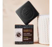 ZoraYorce Jabón blanqueador de carbón de bambú negro natural, jabón orgánico de hierbas con aceites esenciales, limpiador facial, cuidado de la salud