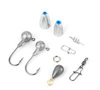 ZoraYorce Juego de accesorios de pesca de 170 piezas, incluye caja, gancho, remolino, placas, kit de aparejos de pesca, regalos para hombres