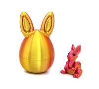 ZoraYorce Juego de Huevos de Conejo Impresos en 3D de Pascua con Mini | ZoraYorce-Juego de huevos de conejito impresos en 3D, minifiguras de conejo bonitas, decoración de Pascua, cesta de juguete
