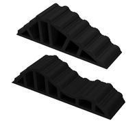 ZoraYorce Juego de obstáculos curvos para escalada RC de plástico, 2 unidades, juego de obstáculos para coche RC para TRX4M SCX24 FCX24 1/18 1/24 Scale Crawler Car (negro)