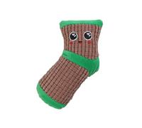ZoraYorce Juguete de perro de peluche resistente, lindo juguete para perros en forma de calcetín, expresión resistente, juguete para mordeduras de perro, gestión de dentición, jugar, razas pequeñas y