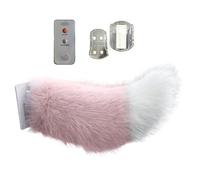 ZoraYorce Mando a distancia universal para coche eléctrico, lindo, esponjoso, cola móvil, colgante para maletero, accesorio de cosplay (rosa, blanco)