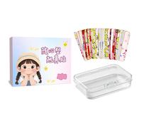 ZoraYorce Paquete de 5 unidades con diseño de dibujos animados, férula nasal automoldeable con memoria 6D cinta de elevación de nariz ajustable que proporciona soporte externo para remodelación facial