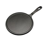 ZoraYorce Plancha redonda de hierro fundido antiadherente para crepes fácil de limpiar, sartén para panqueques para camping, cocina interior y exterior