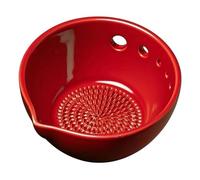 ZoraYorce Plato de ajo hecho a mano, rallador y rallador, cuenco 2 en 1 para cortar hierbas frescas, cuenco de cerámica con rallador integrado y decapador de hierbas, plato Rasca Ajos para jengibre