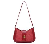 ZoraYorce Sparkly Retro Clutch Underarm Purse PU Leather Small Handbag with Zipper Trendy Hobo Cute Clutch Purse for Women Work Shopping Travel, rojo, 240 x 160 x 50mm