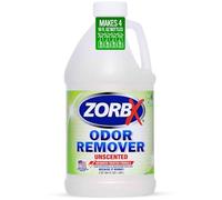 ZORBX Eliminador de olores sin perfume para olores fuertes, 64 onzas, utilizado en hospitales e instalaciones sanitarias, fórmula avanzada de confianza, spray removedor de olores de acción rápida para