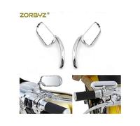 ZORBYZ 1Pair Motorcycle Chrome Mini Oval Rearview Side Mirrors for ...