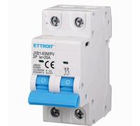 ZOREI Interruptor magnetotérmico fotovoltaico, 2P DC 500 V 6 KA, ocupa 2 módulos DIN (25 A)