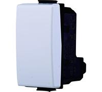 ZOREI Interruptor unipolar 1P 16A, compatible con Bticino Matix, 1 módulo, color blanco