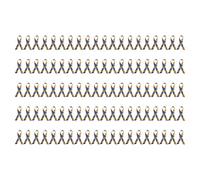 ZORESCOLEO 100 broches de cinta de concienciación sobre el autismo de satén de poliéster, accesorio para caridad y causa social, 1*3.5*7.5, poliéster