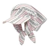 ZORESCOLEO Bufanda transpirable para la cabeza, sombrero de sol con tamaño ajustable, ala larga, patrón de rayas, bufanda para mujeres y niñas, ropa de vacaciones, rosa, as the pic show