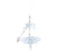 ZORESCOLEO Colgante de teléfono con forma de ala, elegante cadena de acrílico para teléfono móvil, única, adecuada para diferentes ocasiones, as the pic show, Metal
