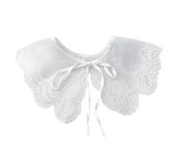 ZORESCOLEO Collar clásico con solapa desmontable, accesorio decorativo con ribete de encaje, 8 estilos, as the pic show, Poliéster (fibra de poliéster)