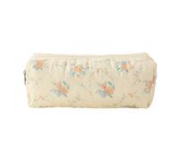 ZORESCOLEO Estuche para lápices para niños y adultos, bolsa de lápices con estampado floral, soporte suave para bolígrafos, organizador de lápices, Fondo amarillo, as the pic show