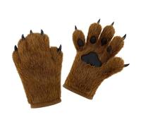 ZORESCOLEO Guantes de uñas de animé para cosplay, cálidos, encantadores, café, blanco, negro, marrón, opciones de color, café, as the pic show