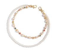 ZORESCOLEO Popular cadena de cintura hipsters con diseños de perlas de flores, pantalones de calle, cadena de pantalones, accesorio genial, as the pic show, perlas de imitación