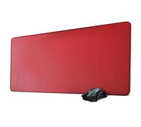 ZORESYN Alfombrilla Ratón Tamaño XL 900x400mm Almohadilla De Escritorio Cuero de la PU para Gaming y Oficina con Gran Tamaño(Rojo)