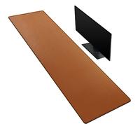 ZORESYN XXL Alfombrilla de ratón 160x40cm - Grande Tapete Escritoriode de Oficina, Alfombrilla de Escritorio Hecho de Cuero PU, Gaming Alfombrilla de ratón - Base de Goma Antideslizante (Marrón)