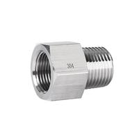 zorfar 1/8" 1/4" 3/8" 1/2" BSP NPT hembra a macho buje reductor hexagonal, adaptador de tubo de acero inoxidable 304 for manómetro 1 pieza(1l4 BSPT Female,1l2 BSPT Male)