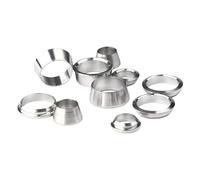 zorfar 10 Sets 316l Stainless Steel Double Ferrule Sleeve Compression Tube Fittings(25.4mm)