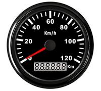 zorfar 120km/h Di 200km/h GPS Tachimetro Del Calibro Di 85 MILLIMETRI Auto Misuratore Di Velocità Con Il GPS Antenna Rosso Retroilluminazione Fit Per Il Camion Barca Marine(120kmh BN)