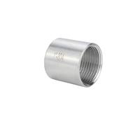 zorfar 304 Stainless Steel NPT Female Equal Coupling, 1/8" to 4" Round Pipe Connector, 225 PSI Working Pressure 1PCS(1-1/4")