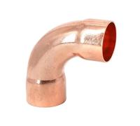 zorfar Cobre puro de doble enchufe, codo de radio largo de 90°, extremo de soldadura/soldadura, ID de 10-80mm, conector de tubería de aire acondicionado, 1 Uds.(35mmx1.5mm)