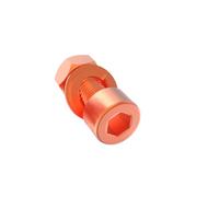 zorfar Juego de pernos hexagonales con tapa de cobre con arandela de resorte de tuerca, sujetadores conductores 1 Uds(45mm,M10)