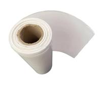 zorfar Película de politetrafluoroetileno Película en Bobina de PTFE Hoja de plástico de PTFE Placa giratoria de PTFE(White,1.2x300x1000mm)