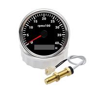zorfar Sensor de tacómetro Universal de 85MM con medidor de horas, medidor de tacómetro de RPM con retroiluminación de 7 colores for coche, barco y caravana, 12V, 24V(4000RPM M18-01)