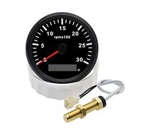zorfar Sensor de tacómetro Universal de 85MM con medidor de horas, medidor de tacómetro de RPM con retroiluminación de 7 colores for coche, barco y caravana, 12V, 24V(3000RPM M18)