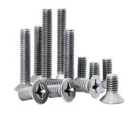 zorfar Tornillos de cabeza avellanada Phillips TA2 GR2 de titanio puro, M1.6-M8, longitud 3-50 mm, 10 piezas por juego(M1.6x6mm)